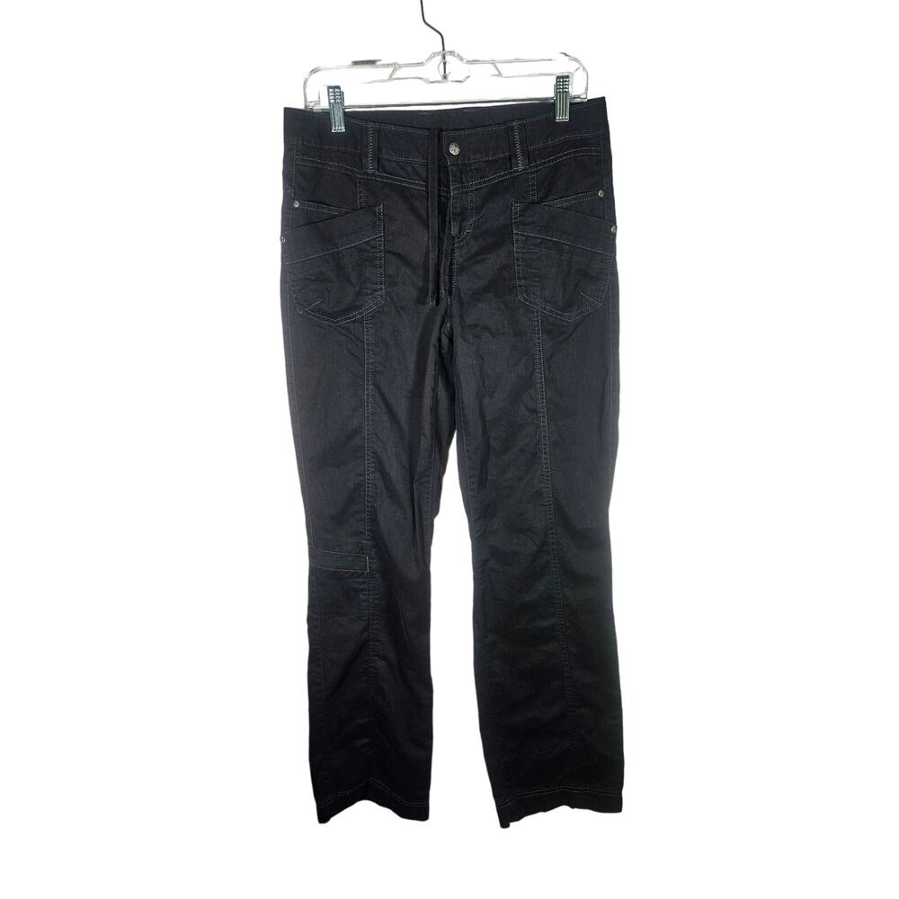 Athleta Park Meadows Hiking Pants Black Lightweight‎ Cotton Stretch Size 6